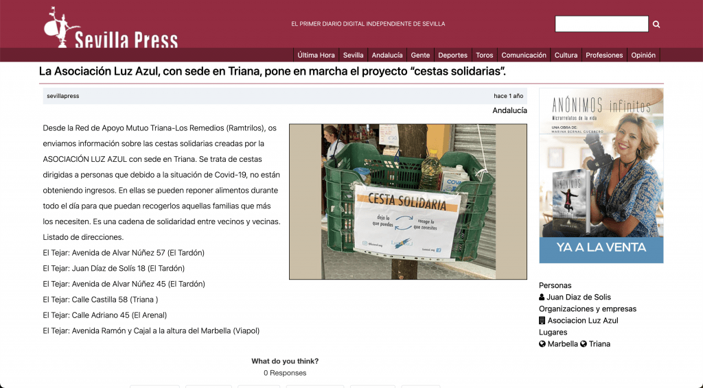 Artículo en Sevilla Press